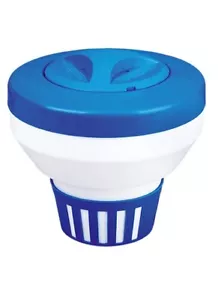 Blue White Swimming Pool Adjustable Floating Chlorine Dispenser 3" or 1" Tabs - Picture 1 of 3