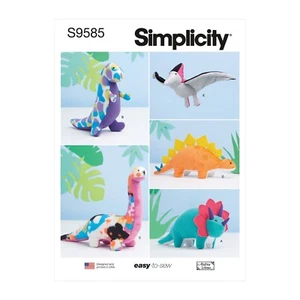 Simplicity Easy SCHNITTMUSTER S9585 Stofftier Dinosaurier - Bild 1 von 7