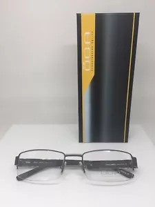New OGA M. 66900 Eyeglasses C. RF003 Dark Gunmetal With Red 54mm Made in France - Picture 1 of 12