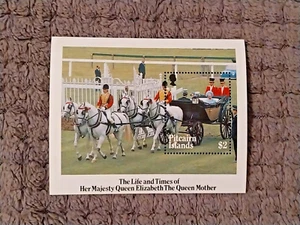 PITCAIRN ISLANDS MINIATURE SHEET 1985 LIFE & TIMES OF THE QUEEN MOTHER - Picture 1 of 2