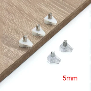 Cabinet Cupboard 5mm Push in Shelf Support Holder Pins Plastic Pegs Studs White - Picture 1 of 7
