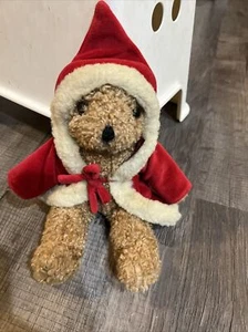 TY Teddy Bear Stuffed Animal Plush With Red Robe 11.5 in - Brown - Picture 1 of 5