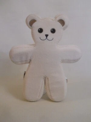 Oso de peluche IKEA PS Brum peluche blanco crema 13" flexible Unicef Foto 1 de 3