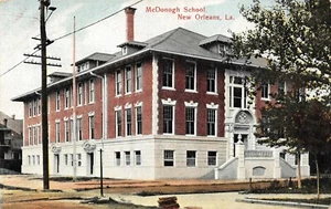 McDonogh School Street View New Orleans, LA Vtg 1910's Postcard - Picture 1 of 2