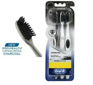 3 Oral-B PRO-HEALTH CHARCOAL SENSITIVE CRISSCROSS TOOTHBRUSH (EXTRA SOFT) - Picture 1 of 1