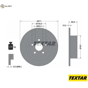 2x BRAKE DISC 92126503 FOR TOYOTA 1ZZ-FE 1.8L 2C-TE 2.0L 1CD-FTV1AZ-FSE 2.0L - Picture 1 of 9