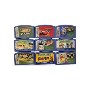 LOT of 9 LeapFrog Learning Games Cartridges Disney Scooby-Doo Go Diego Go Ni Hao - Picture 1 of 1