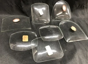 7 Vintage konvex gebogene Kuppel Glas Zifferblätter, Glas Ersatzteile Lot E, - Bild 1 von 10