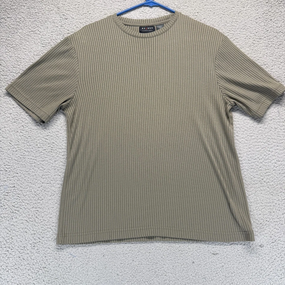 Axcess Mens Short Sleeve Stretch Casual T Shirt Light Khaki Size M - Image 1 of 4