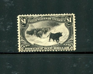 U.S. #292 (U698) Western Cattle in Storm $1.00 issue, M,H, FVF, CV$1,500.00 - Picture 1 of 2