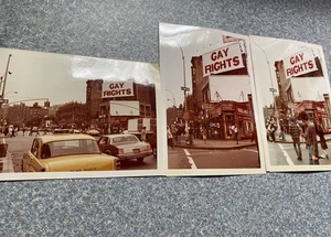 3 vtg 1970’s Iconic Photo Village Cigar Store Manhattan Gay Rights Sign LGBTQIA - Picture 1 of 7