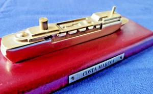 Sehr selten: VINTAGE Modell COSTA MARINA 35 Jahre echt Messing Kreuzfahrtschiff - Bild 1 von 5