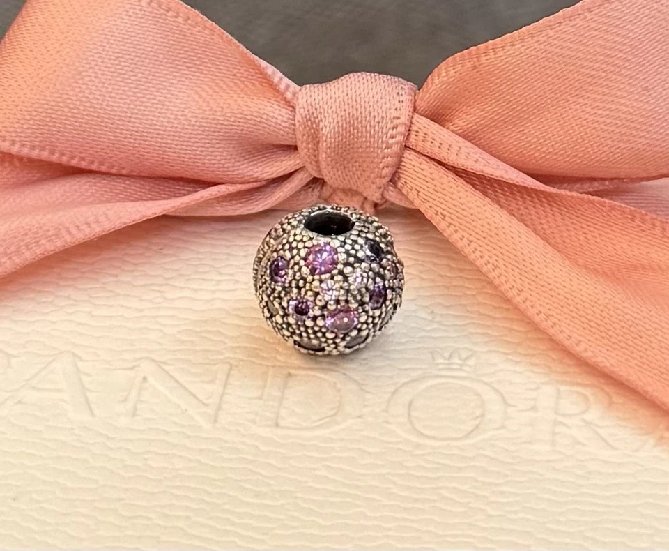 Original Pandora Clip „lilafarbene Himmelssterne“ lila, silber 925 #791286CZ - Bild 1 von 2