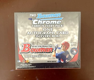 2011 Bowman Factory Sealed Baseball Box - 24 Packs - Bryce Harper Mike Trout RC - Image 1 of 4