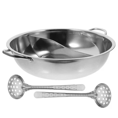  Pentola Divisa Con Coperchio Forniture Cucina Acciaio Inossidabile - Immagine 1 di 4