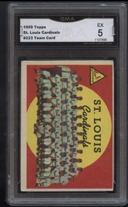 1959 Topps St. Louis Cardinals Teamkarte Checkliste 223 GMA 5 Vintage bewertet Baseball - Bild 1 von 2
