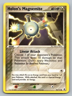 Pokemon TCG Delta Species Holon's Magnemite 70/113 - Image 1 of 2