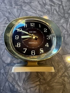 Sveglia Vintage Westclox Baby Ben 3,5" x 3,5" Keywound SOLO PEZZI DI RICAMBIO - Foto 1 di 8