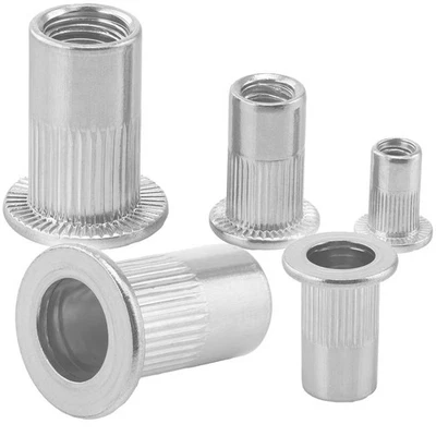 Flachkopf Einnietmuttern Blindnietmuttern Gewindenieten V2A Edelstahl hochfest - Bild 1 von 4