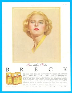 Breck shampoo hair conditioner cosmetics washing vintage print ad 1951 - Picture 1 of 3