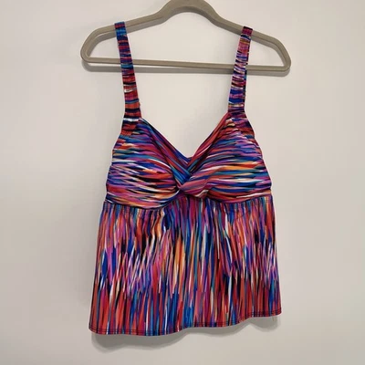 Tankini de natación multicolor para mujer Liz Claiborne correas ajustables talla 20W nuevo con etiquetas Foto 1 de 4