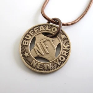 Collar Ficha de Tránsito BUFFALO NY - Moneda NFT de Bronce Sólido De Colección Reutilizada - Imagen 1 de 5