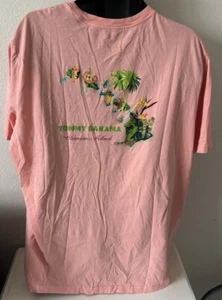 Classic Tommy Bahama Hawaiian ISLANDS Sexy Beast Pink Mens Vacation T-shirt 2XL - Picture 1 of 12
