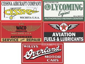 5- BANNER SCHILD CUSTOM GROUP LOT FLUGZEUG FLUGZEUG LUFTFAHRT AUTO GRÖßENOPTIONEN - Bild 1 von 6