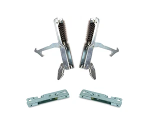 GENUINE SMEG OVEN DOOR HINGES COMPLETE ASSEMBLY WITH SUPPORTS SUK81MFA5 SUK81MFX - Picture 1 of 3