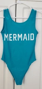 Costume intero estivo turchese stampa "sirena" donna taglia small EDC EDM - Foto 1 di 2