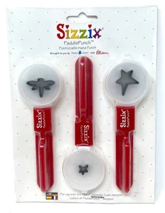 Sizzix PaddlePunch 3 Positionable Hand Punches Dragonfly and Stars big small - Bild 1 von 7