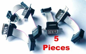 Enchufe IDC D tipo 9W a enchufe de cabezal DIL de 10W en cinta de 45 mm 5 piezas OM0242A - Imagen 1 de 4