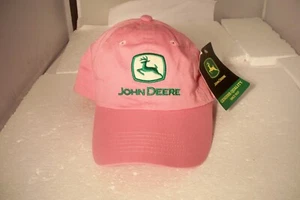 Nuevo con etiquetas Sombrero John Deere Rosa Correa Nunca Usado 100% Algodón - Imagen 1 de 7
