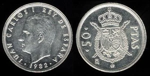 ESPAÑA 50 pesetas 1982 M coronada- Rey Juan Carlos I sin circular - Imagen 1 de 1