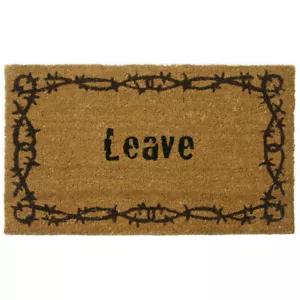 Rubber-Cal Leave Unwelcome Mat - Picture 1 of 5