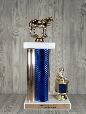 VINTAGE Horse Show Trophy Equestrian Springfield Fire Dept Cowboy Boots - Image 1 of 4