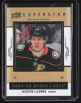 Jackson LaCombe 2023-24 UD Extended Series 2 Honor Roll #HR43 Anaheim Ducks - Image 1 of 2