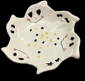 New Halloween Candy Dish Ghost Moon Stars Ghosts Chips Party NOS Retired Org Box - Picture 1 of 5