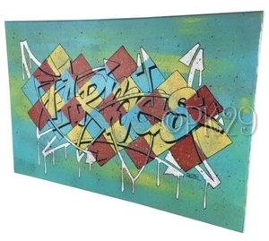 Tableau Graff "Tarbes" - Acrylique sur Toile 40x60cm- Artiste PK29 - Imagen 1 de 2