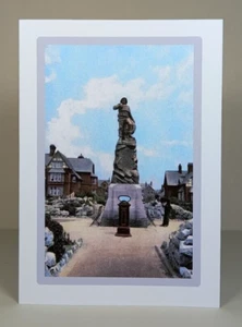 ST ANNES ON SEA Lifeboat Memorial, Fylde - GREETING CARD - Vintage View - Blank - Picture 1 of 3
