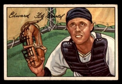 1952 Bowman Baseball #180 Eddie FitzGerald VG *h1 - Image 1 of 2