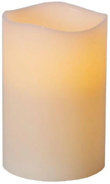 LED Leuchtkerze mit Echtwachs LED flackernd warmweiss 10x15cm mit Timerfunktion - Bild 1 von 1