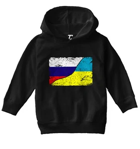 Russian And Ukranian Flags - No War Peace Countries Toddler/Youth Hoodie - Picture 1 of 12