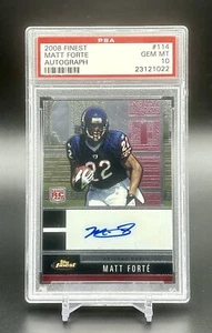 2008 Finest Matt Forte Rookie Rc PSA 10 Gem Mint Bears - Picture 1 of 2