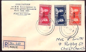 NIUE 1937 Coronation FDC - printed commem cover............................34402 - Picture 1 of 1