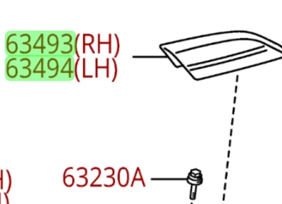 Tampas/tampas de rack de teto Toyota Highlander Sport 2008-2010 todas as 4 originais do fabricante original de equipamento original  - Imagem 1 de 2