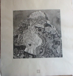 Rare original Gustav Klimt Collotype #25 "Baby" circa 1931 - Picture 1 of 2