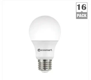 60-Watt Equivalent A19 - Non-Dimmable LED Light Bulb Soft White (16-Pack) - Picture 1 of 2