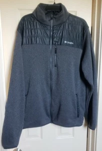 COLUMBIA Men's FULL ZIP Fleece Jacket CHARCOAL GRAY (Size XX-LARGE) Pre-Owned - Picture 1 of 17