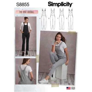 Simplicity Pattern S8855 Misses' Knit Overalls - Picture 1 of 5